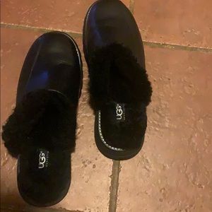 Ugg slip on leather clogs